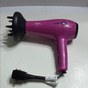Conair Cord-Keeper 1875 Pink Hair Dryer with Diffuser